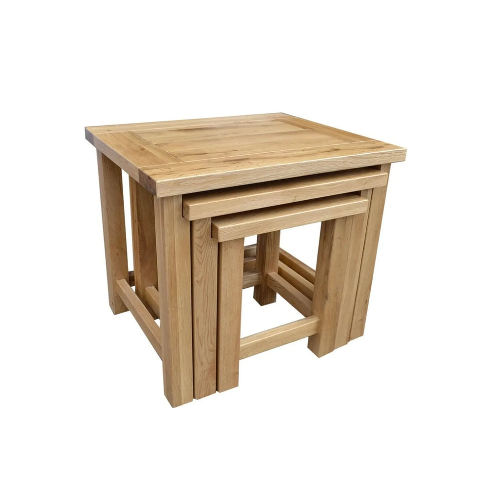 Francis Solid Oak Nest of Tables