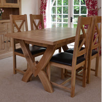 Francis Solid Oak Petite Oxbow Extending Table