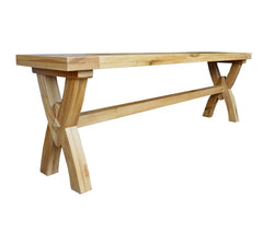 Francis Solid Oak Petite Oxbow Bench