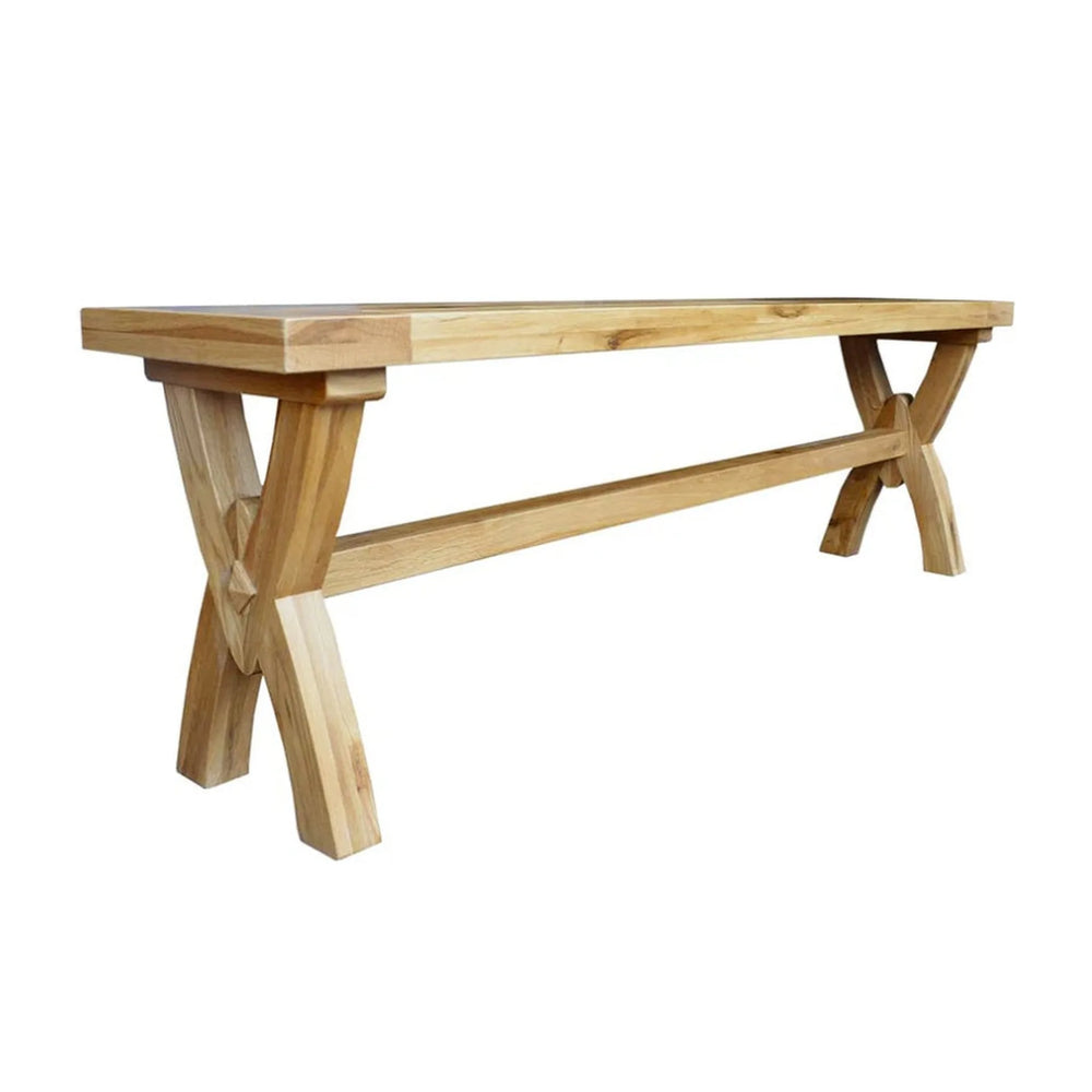 Francis Solid Oak Petite Oxbow Bench