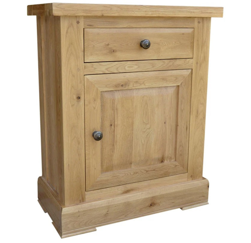 Francis Solid Oak 1 Door 1 Drawer Cupboard
