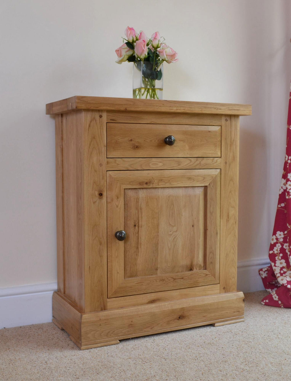 Francis Solid Oak 1 Door 1 Drawer Cupboard