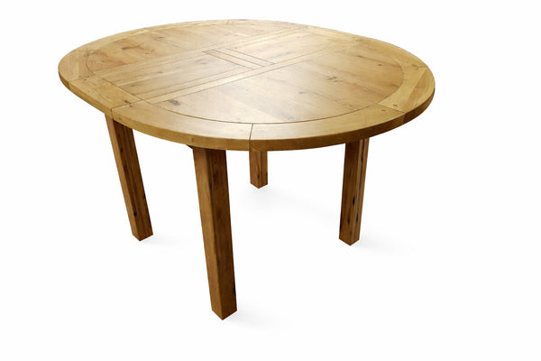 Francis Solid Oak Round Extending Table