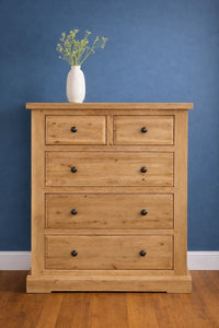 Francis Solid Oak 4+3 Drawer Chest