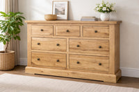 Francis Solid Oak 4+3 Drawer Chest