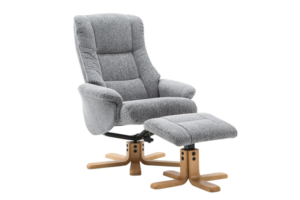 Felix Reclining Swivel Chair with Footstool