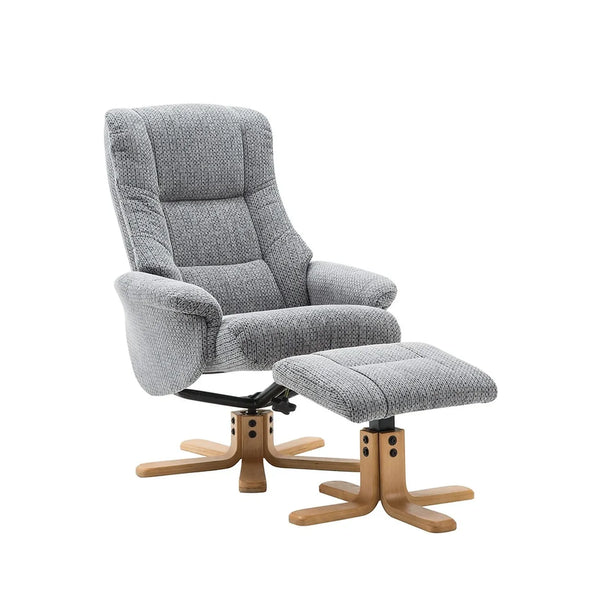 Felix Reclining Swivel Chair with Footstool