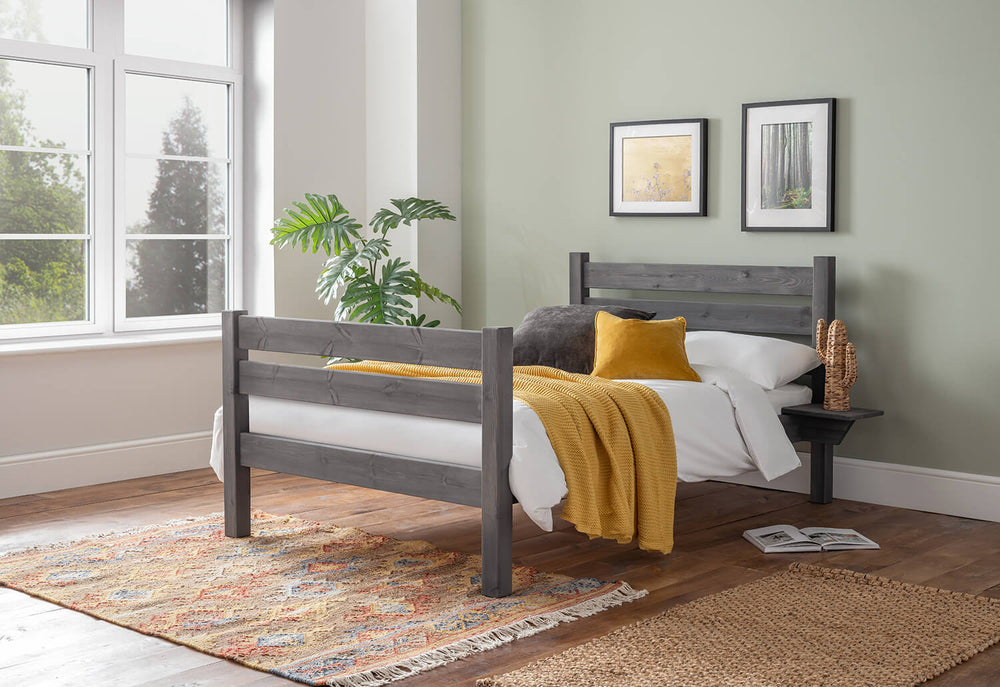 Woodbury Plus 3ft Wooden Single High Foot End Bed Frame