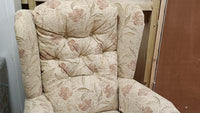 Clearance Buckfast Petite Chair w/ Arm Caps + Footstool