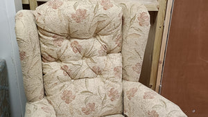 Clearance Buckfast Petite Chair w/ Arm Caps + Footstool