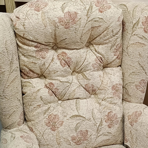 Clearance Buckfast Petite Chair w/ Arm Caps + Footstool