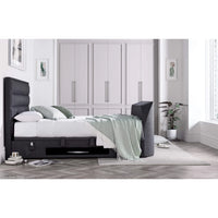 Kendall 6ft Upholstered TV Ottoman Bed Frame