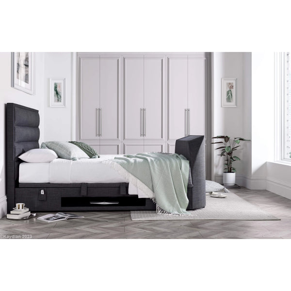 Kendall 6ft Upholstered TV Ottoman Bed Frame
