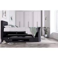 Kendall 6ft Upholstered TV Ottoman Bed Frame