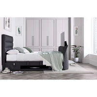 Kendall 6ft Upholstered TV Ottoman Bed Frame