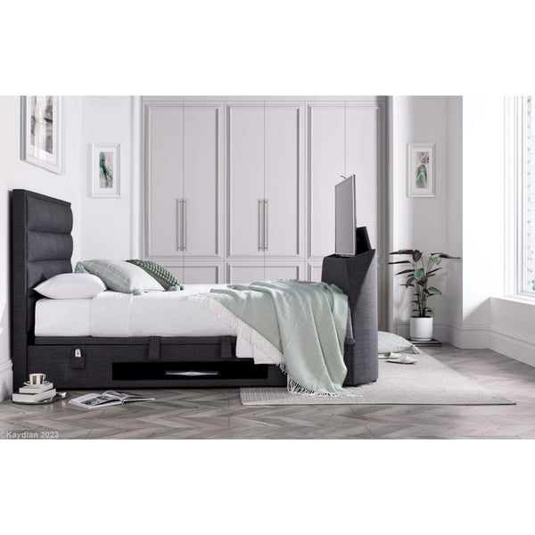 Kendall 6ft Upholstered TV Ottoman Bed Frame