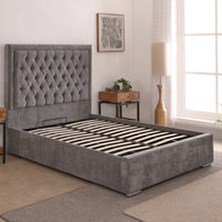 Lucia 54inch 4ft Small Double Upholstered Bed Frame with Ottoman Option