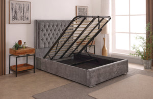 Lucia 54inch 6ft Super King Size Upholstered Bed Frame with Ottoman Option