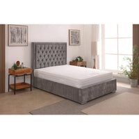 Lucia 54inch 6ft Super King Size Upholstered Bed Frame with Ottoman Option