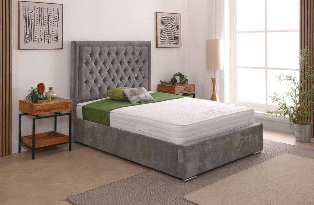 Lucia 54inch 6ft Super King Size Upholstered Bed Frame with Ottoman Option