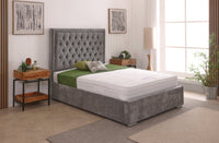 Lucia 54inch 6ft Super King Size Upholstered Bed Frame with Ottoman Option