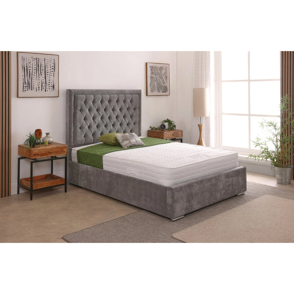 Lucia 54inch 6ft Super King Size Upholstered Bed Frame with Ottoman Option