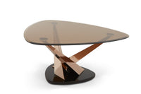 Lidia Glass Coffee Table - Rose Gold