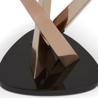 Lidia Glass Lamp Table - Rose Gold