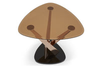 Lidia Glass Lamp Table - Rose Gold
