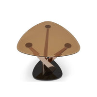 Lidia Glass Lamp Table - Rose Gold