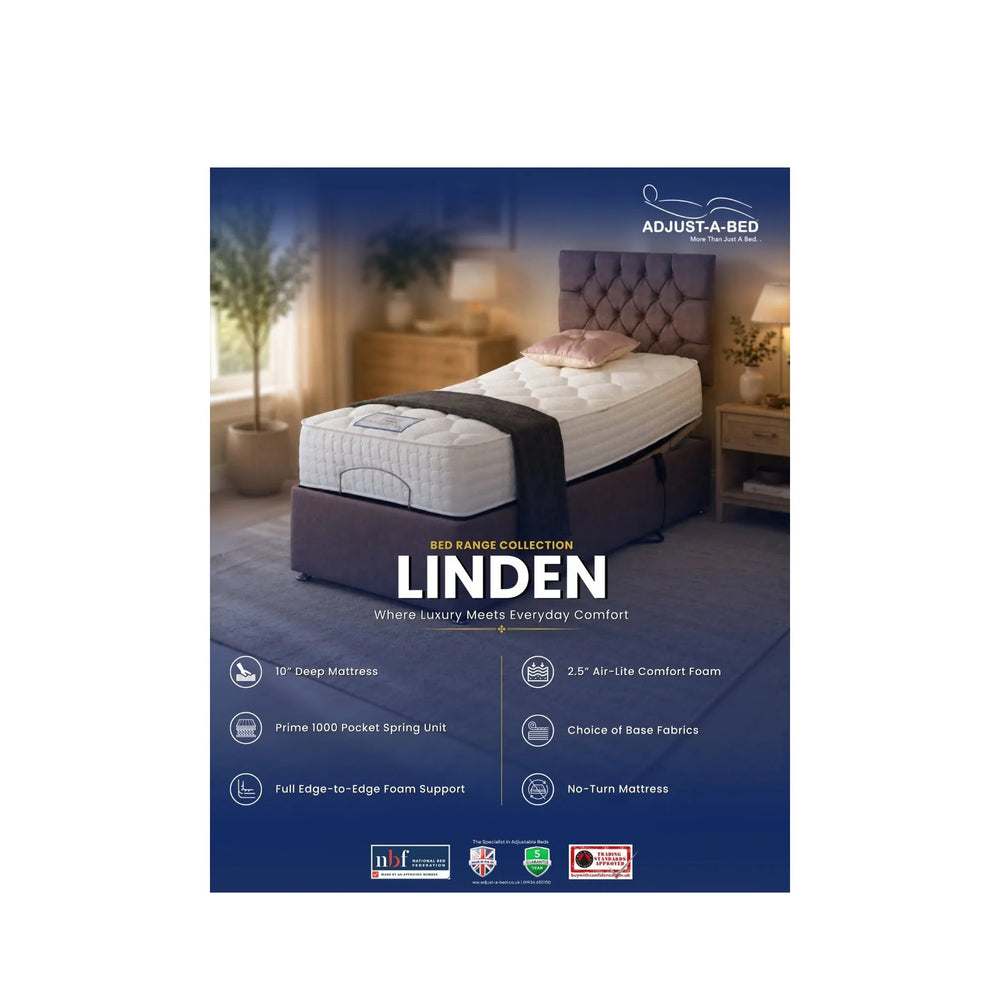 Adjust-a-bed 4ft Small Double Linden Mattress for an Adjustable Bed
