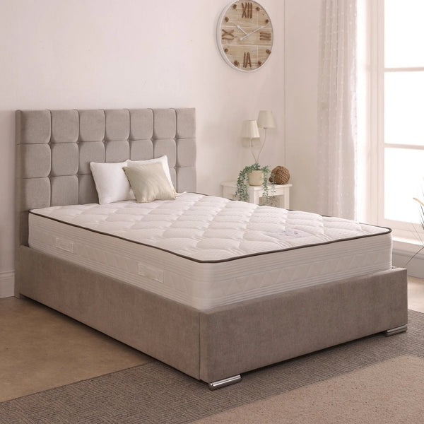Milo 48inch 4ft Small Double Upholstered Bed Frame with Ottoman Option