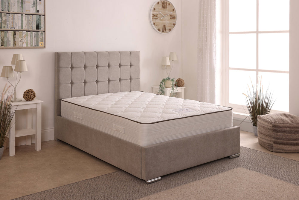 Milo 48inch 6ft Super King Size Upholstered Bed Frame with Ottoman Option