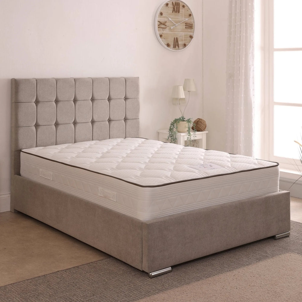 Milo 48inch 6ft Super King Size Upholstered Bed Frame with Ottoman Option
