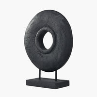 Black Handcarved Mango Wood Circular Ornament