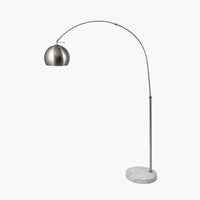 Brushed Silver Metal Floor Lamp