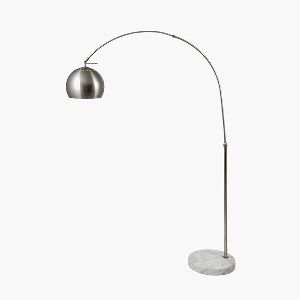 Brushed Silver Metal Floor Lamp