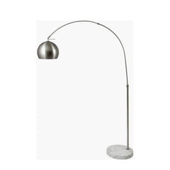 Brushed Silver Metal Floor Lamp