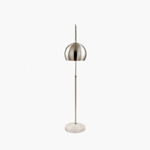 Brushed Silver Metal Floor Lamp