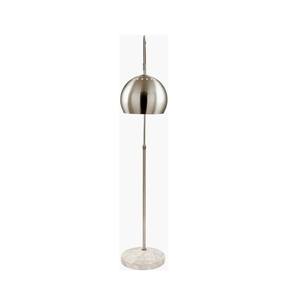 Brushed Silver Metal Floor Lamp