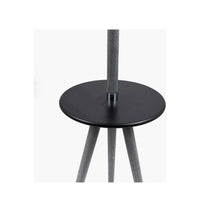 Marlo Grey wood & Black Table Floor Lamp