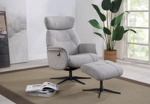 Maia Reclining Swivel Chair with Footstool