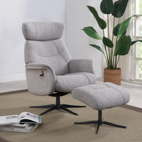 Maia Reclining Swivel Chair with Footstool