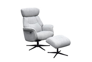 Maia Reclining Swivel Chair with Footstool