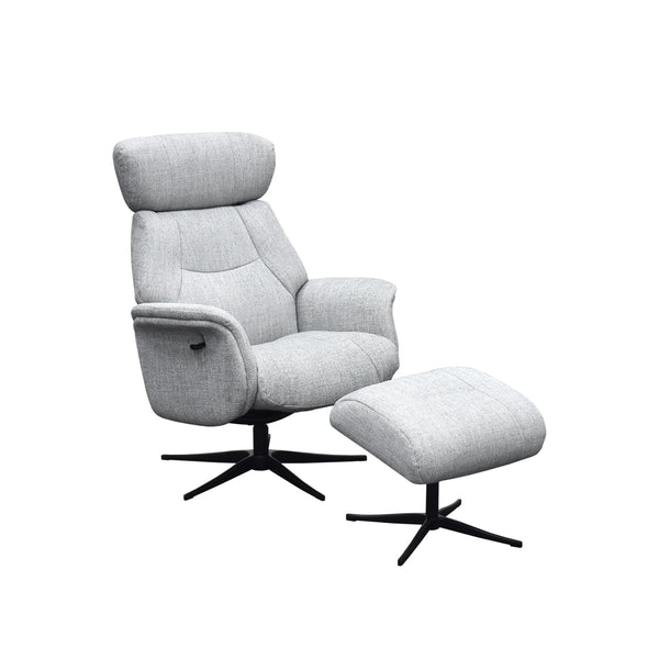 Maia Reclining Swivel Chair with Footstool
