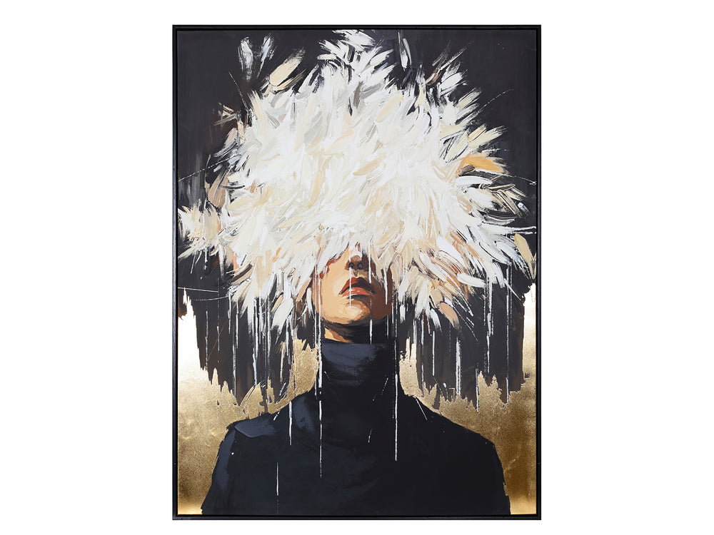 Hidden Muse Hand Embellished Framed Canvas Wall Art 90x120cm