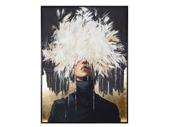 Hidden Muse Hand Embellished Framed Canvas Wall Art 90x120cm