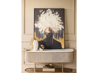 Hidden Muse Hand Embellished Framed Canvas Wall Art 90x120cm