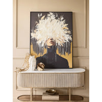 Hidden Muse Hand Embellished Framed Canvas Wall Art 90x120cm