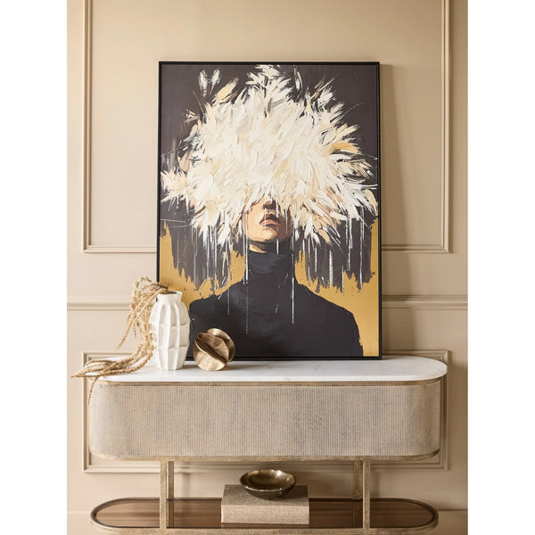Hidden Muse Hand Embellished Framed Canvas Wall Art 90x120cm